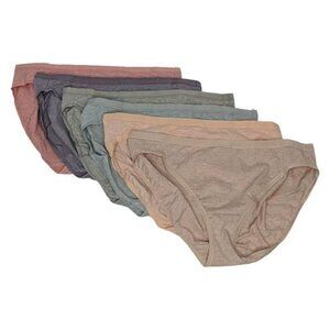 Felina Womens 6 Pack Organic Cotton Stretch Bikini (Multı, X-Large)